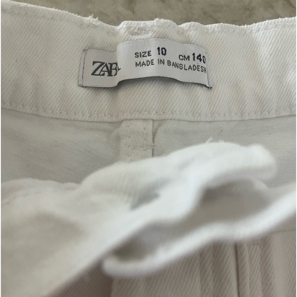 Zara Kids White distressed denim shorts size 10 - Picture 4 of 4